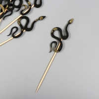 Новогодний топпер для творчества "Чёрная- Блестящая змея" 12.5 см (Новогодний набор 6 шт) Новогодний топпер для творчества "Чёрная- Блестящая змея" 12.5 см (Новогодний набор 6 шт)