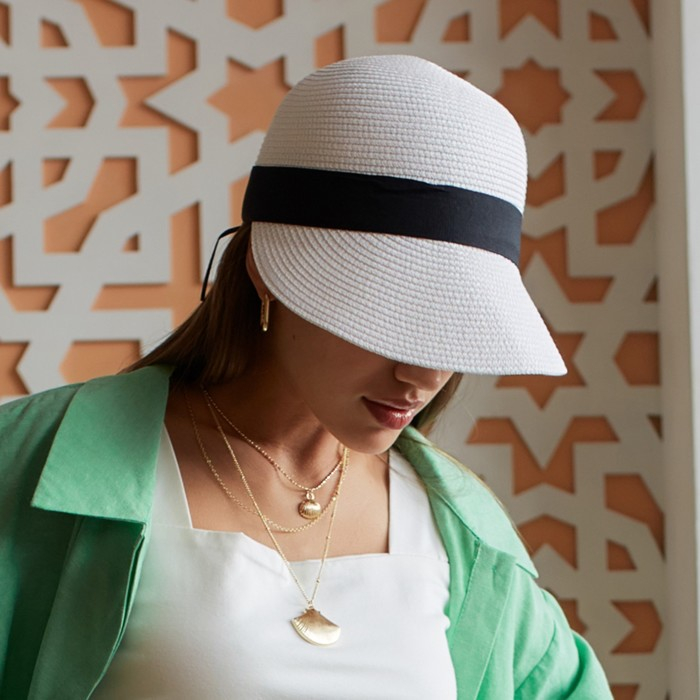 Кепка женская плетёная MINAKU цвет белый, р-р 58 Кепка женская плетёная MINAKU цвет белый, р-р 58