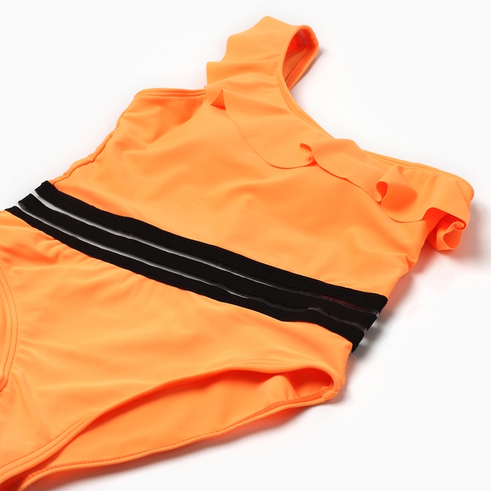 Купальник слитный для девочек, цвет оранжевый, рост 158-164 см