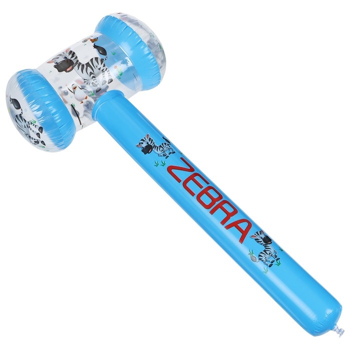 Игрушка надувная «Молоток-зебра», 75 х 35 см, уценка Игрушка надувная «Молоток-зебра», 75 х 35 см, уценка
