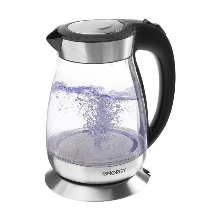 Чайник электрический ENERGY E-282, стекло, 1.7 л, 2200 Вт, серебристый Чайник электрический ENERGY E-282, стекло, 1.7 л, 2200 Вт, серебристый