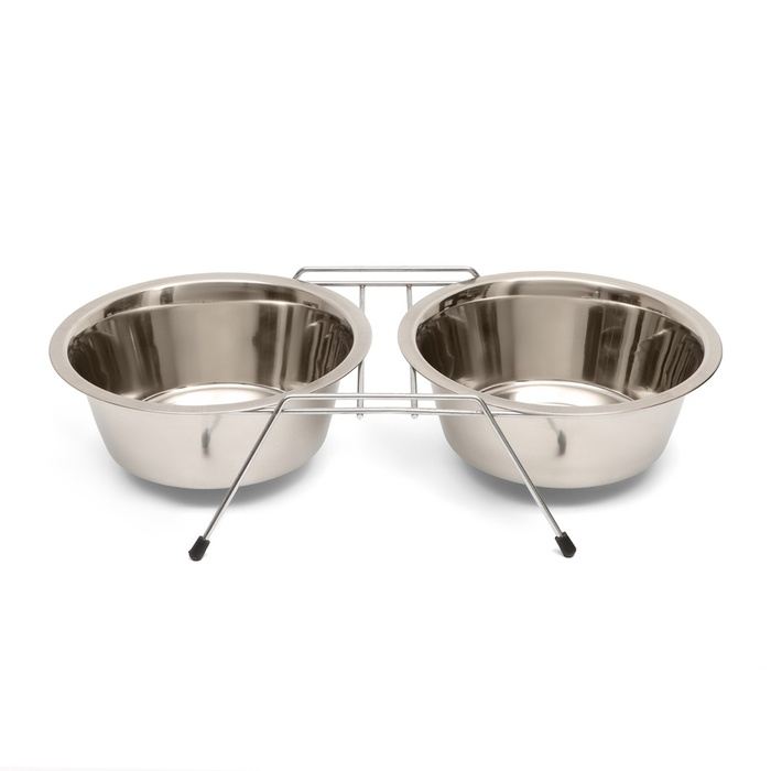Набор из 2 мисок на подставке, 2 х 1,5 л Набор из 2 мисок на подставке, 2 х 1,5 л