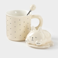 Кружка керамическая &laquo;Милый кот&raquo;, 400 мл, 13,3&times;9,5&times;16 см