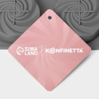 Форма для выпечки и муссовых десертов KONFINETTA &laquo;Шарм&raquo;, 29,5&times;17,2 см, 12 ячеек (5&times;2,2 см), цвет серый