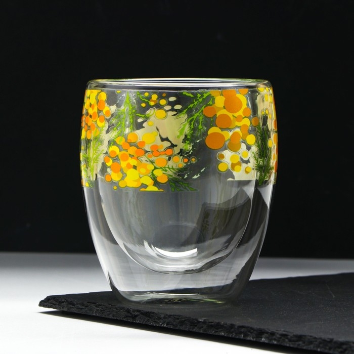 Стакан с двойными стенками &laquo;Нежная мимоза&raquo;, 300 мл