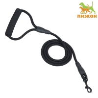 Поводок круглый "Тон", с мягкой ручкой из паралона, 120 х 0,8 см, черный Поводок круглый "Тон", с мягкой ручкой из паралона, 120 х 0,8 см, черный