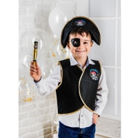 Набор пирата &laquo;Карамба&raquo;, 6 предметов: шляпа, жилетка, наглазник, орден, подзорная труба, кодекс