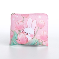 Кошелек детский текстильный "Зайчик", 11х9х0,5 см, цвет мятный Кошелек детский текстильный "Зайчик", 11х9х0,5 см, цвет мятный