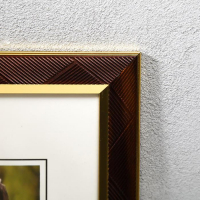 Фоторамка пластик 30х40 см "Линии-диагональ на шоколаде, двойная золотая рамка" 44,7х34,8 см 53759 Фоторамка пластик 30х40 см "Линии-диагональ на шоколаде, двойная золотая рамка" 44,7х34,8 см 53759