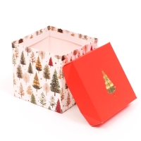 Новый год. Коробка Самосборная "Звезды Новый Год" 10 х 10 х 10 см