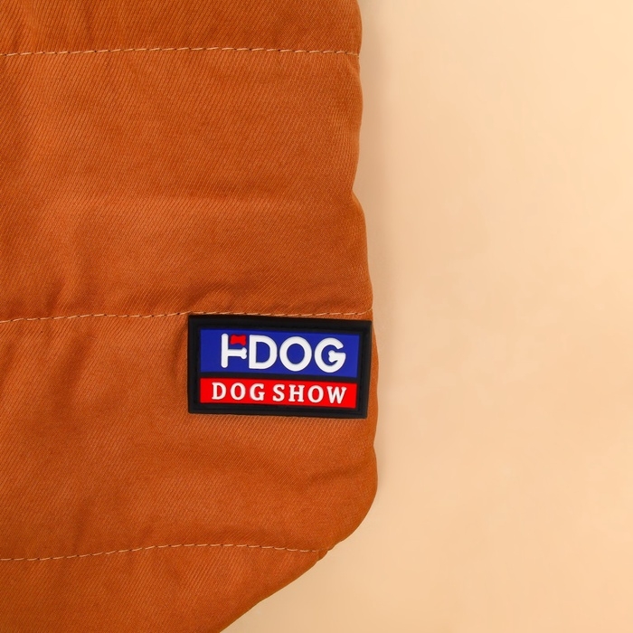 Куртка для собак со шлейкой, размер L (ДС 35, ОГ 45, ОШ 35 см), горчичная