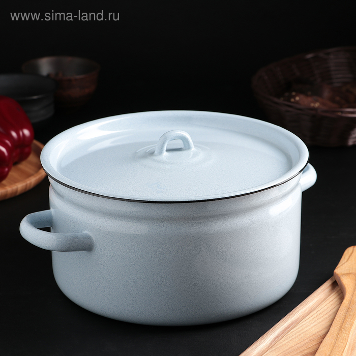 Кастрюля эмалированная, 5,5 л, без деколи, цвет МИКС Кастрюля эмалированная, 5,5 л, без деколи, цвет МИКС