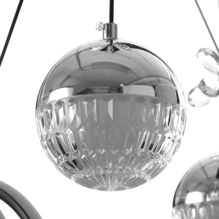 Светильник с ПДУ "Фиора" LED 120Вт 3000-6000К черный 62х33х15-115 см