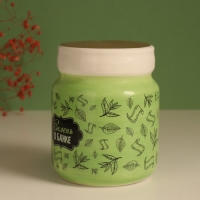 Копилка керамика "Зелень в банке" 11,5х11,5х14,3 см Копилка керамика "Зелень в банке" 11,5х11,5х14,3 см