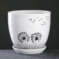 Набор горшков цветочных 4 шт. Одуванчик 0,4 / 1 / 2,5 / 5 л Набор горшков цветочных 4 шт. Одуванчик 0,4 / 1 / 2,5 / 5 л