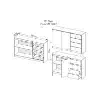 Комод Мори, 1604х404х990, Белый
