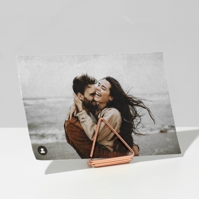 Ценникодержатель с зажимом «Треугольник» набор 5шт., 2,4×2,4×1,2 см, цвет розовое золото Ценникодержатель с зажимом «Треугольник» набор 5шт., 2,4×2,4×1,2 см, цвет розовое золото