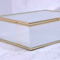 Органайзер для хранения «RIPPLES», с крышкой, стеклянный, с зеркальным дном, 1 секция, 20 × 16 × 6,5 см, цвет прозрачный/медный Органайзер для хранения «RIPPLES», с крышкой, стеклянный, с зеркальным дном, 1 секция, 20 × 16 × 6,5 см, цвет прозрачный/медный