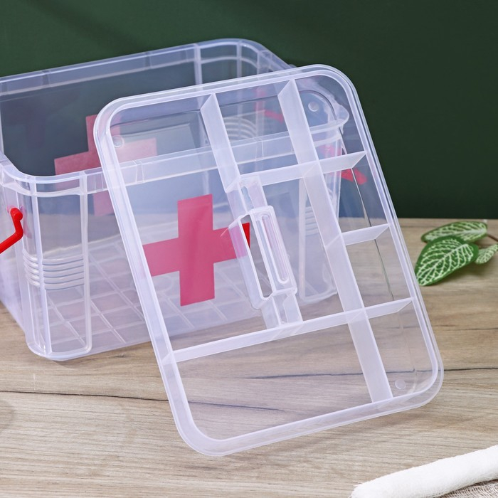 Аптечка, 24×17×13 см, прозрачный корпус Аптечка, 24×17×13 см, прозрачный корпус