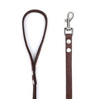 Поводок кожаный однослойный длинный, 2 м х 1,6 см, коричневый Поводок кожаный однослойный длинный, 2 м х 1,6 см, коричневый