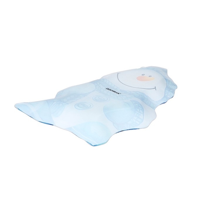 Блюдо сервировочное стеклянное Доляна &laquo;Снеговик в голубом&raquo;, 22&times;15 см