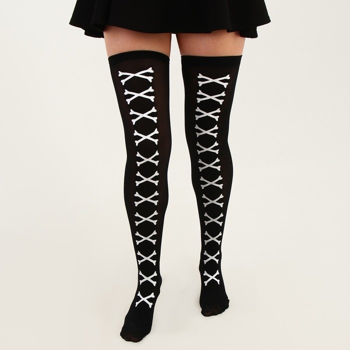 Карнавальные чулки «Косточки», размер М Карнавальные чулки «Косточки», размер М