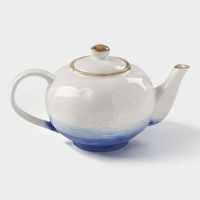 Чайник фарфоровый заварочный Доляна &laquo;Космос&raquo;, 600 мл, цвет синий