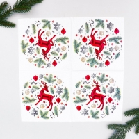 Салфетки бумажные &laquo;Новогодний олень&raquo;, 33х33 см, набор 20 шт.