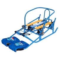 Санки &laquo;Ветерок 7 универсал&raquo;, с рукавичками, цвет голубой