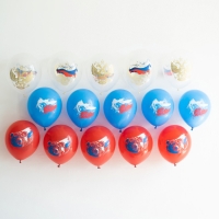 Шар латексный 12" &laquo;Россия&raquo;, набор 25 шт., МИКС