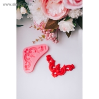 Молд Доляна &laquo;Лепнина&raquo;, силикон, 10,5&times;6&times;1 см, цвет розовый