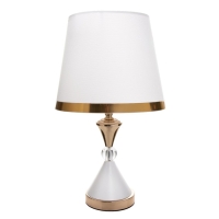 Настольная лампа Селеста E27 40Вт бело-золотой 25х25х42,5 см Настольная лампа Селеста E27 40Вт бело-золотой 25х25х42,5 см