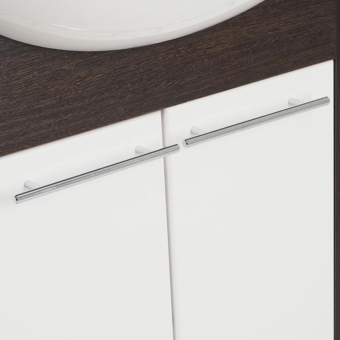 Комплект мебели: для ванной комнаты "Венге 50": зеркало-шкаф + тумба + раковина