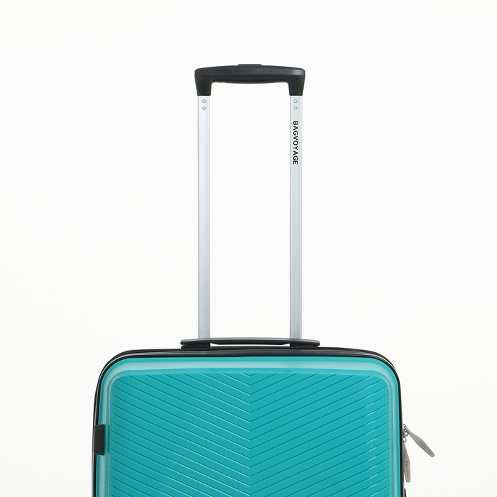 Чемодан средний 75 л (M) Bagvoyage, отдел на молнии, с расширением, кодовый замок, 4 колеса, цвет бирюзовый