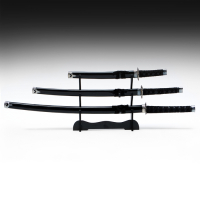 Сув. изделие катаны 3в1 на подставке, ножны дерево, черные глянец 53/76/101см Сув. изделие катаны 3в1 на подставке, ножны дерево, черные глянец 53/76/101см