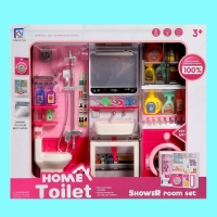 Набор мебели для кукол &laquo;Ванная комната&raquo;, санузел, раковина, постирочная