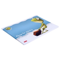 Альбом для рисования А4, 40 листов, на скрепке, "Лягушонок Ден", обложка мелованный картон, матовая ламинация, тиснение, блок 100 г/м², МИКС Альбом для рисования А4, 40 листов, на скрепке, "Лягушонок Ден", обложка мелованный картон, матовая ламинация, тиснение, блок 100 г/м², МИКС