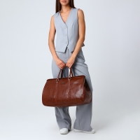 Сумка дорожная на молнии, цвет коричневый Сумка дорожная на молнии, цвет коричневый