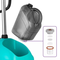 Отпариватель Kitfort КТ-9123-3, напольный, 1980 Вт, 2200 мл, 45 г/мин, чёрно-бирюзовый Отпариватель Kitfort КТ-9123-3, напольный, 1980 Вт, 2200 мл, 45 г/мин, чёрно-бирюзовый