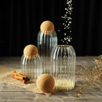 Банки стеклянные для хранения сыпучих продуктов «Эко», 3 предмета: 400/700/1000 мл, с пробковой крышкой Банки стеклянные для хранения сыпучих продуктов «Эко», 3 предмета: 400/700/1000 мл, с пробковой крышкой