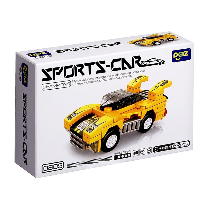 Конструктор гоночная машина PEIZHI Гонка, 62 детали, 6+ Конструктор гоночная машина PEIZHI Гонка, 62 детали, 6+