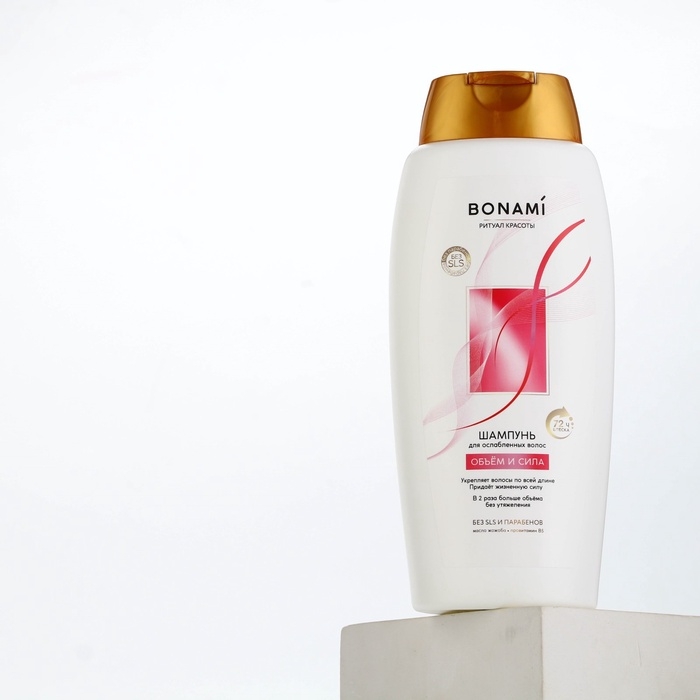Шампунь для волос с маслом жожоба и провитамином В5, оъем и сила, 750 мл, BONAMI Шампунь для волос с маслом жожоба и провитамином В5, оъем и сила, 750 мл, BONAMI