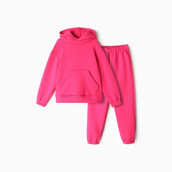 Комплект для девочки (толстовка, брюки), НАЧЁС, цвет малиновый, рост 92 см Комплект для девочки (толстовка, брюки), НАЧЁС, цвет малиновый, рост 92 см