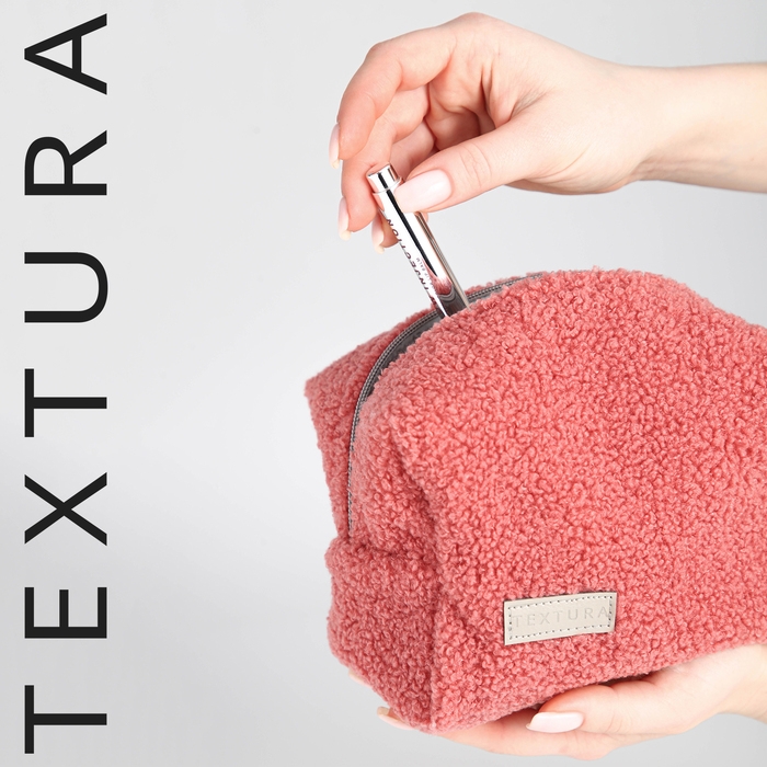 Косметичка на молнии,TEXTURA, цвет розовый Косметичка на молнии,TEXTURA, цвет розовый