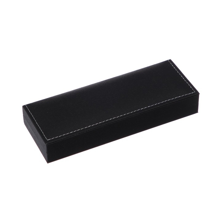 Ручка подарочная роллер в кожзам футляре, корпус черный,золото Ручка подарочная роллер в кожзам футляре, корпус черный,золото