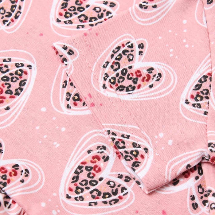 Платье для девочки "Аврора", цвет розовый/сердца, рост 104 см