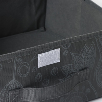 Короб стеллажный для хранения с крышкой Доляна &laquo;Нея&raquo;, 30&times;28&times;15 см, цвет серый