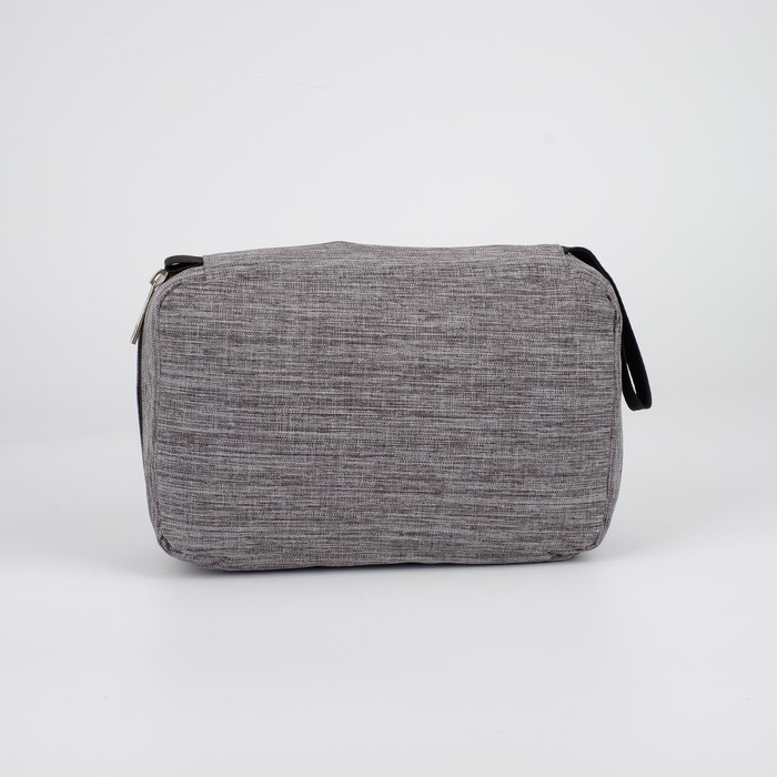 Косметичка дорожная, 2 отдела на молниях, с крючком, цвет серый Косметичка дорожная, 2 отдела на молниях, с крючком, цвет серый