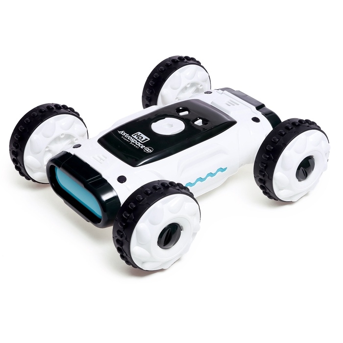 Машинка перевертыш &laquo;Техно&raquo;, радиоуправляемая, дрифт, аккумулятор, на пульте управления, цвет белый