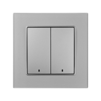 Выключатель TOT Matte Glass, 10 А, 2 кл., с подсветкой, скрытый, стекло, серебристый Выключатель TOT Matte Glass, 10 А, 2 кл., с подсветкой, скрытый, стекло, серебристый